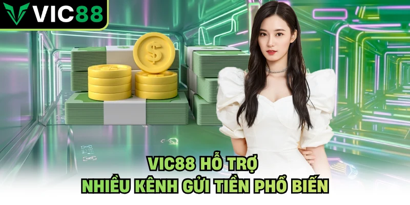 VIC88 hỗ trợ nhiều kênh gửi tiền phổ biến